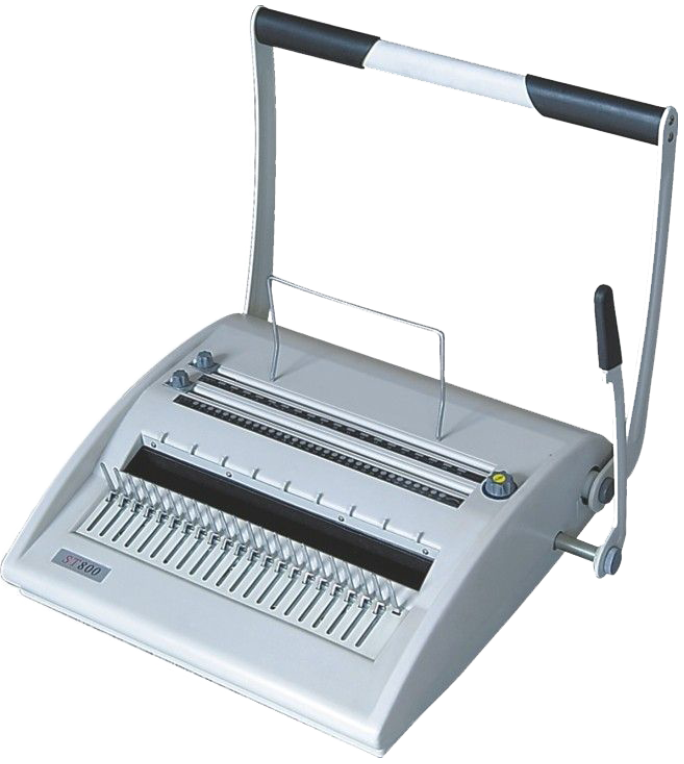 Spico Spiral Binding Machine - Iron, 428x400x128mm | Max. 18 Sheets Punching Capacity, 500 Sheets Binding Capacity