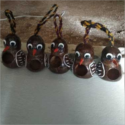 Brown Coconut Shell Bird Nest