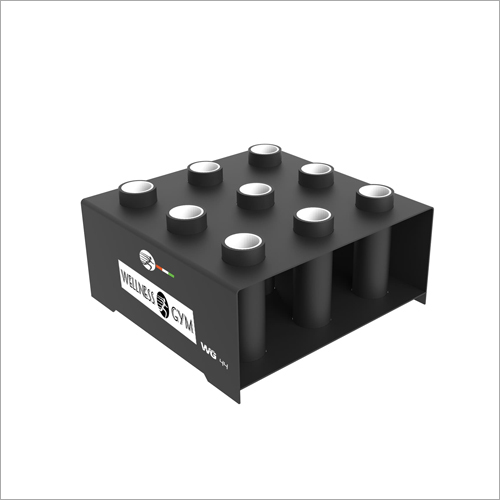 Barbell Stand - MS Mild Steel, 740 x 550 x 1370 mm, Matte Black | Durable, Adjustable, Manual Operation for Muscle Gain