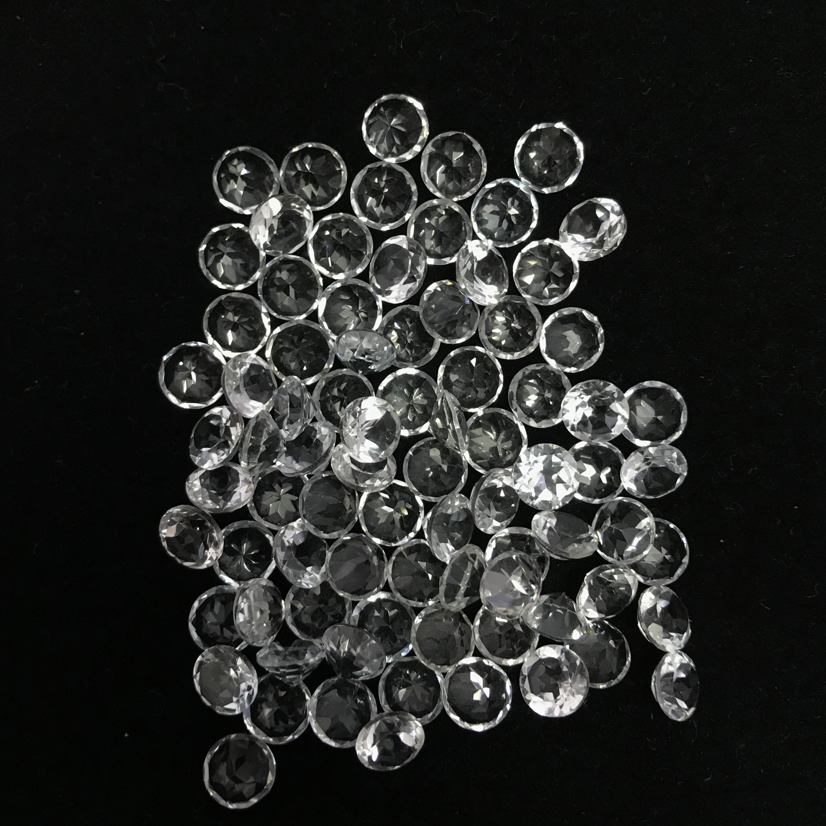 6mm White Topaz Faceted Round Loose Gemstones Grade: Aaa