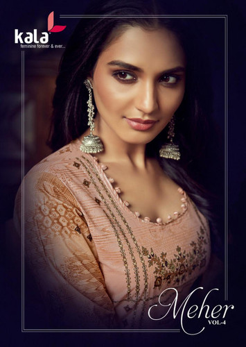 Kala Meher Vol-4 Unstitched Cotton Suits - Premium Cotton, 2.50 Mts Top, 2 Mts Bottom, 2.25 Mts Dupatta | Multi Color, Traditional Ethnic Wear, Printed Pattern, All Season Ethnic Wear