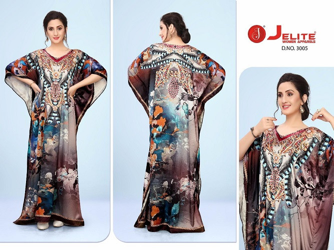 Multi Color Jelite Kaftan E Nazakat Vol-3 Japan Satin Kaftans Catalog Collection