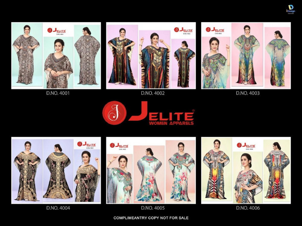 Multi Color Jelite Kaftan E Nazakat Vol-4 Japan Satin Kaftans Catalog Collection
