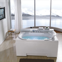 Rectangular Whirlpool Bathtub