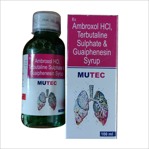 100 ml Ambroxol HCI Terbutaline Sulphate and Guaiphenesin Syrup