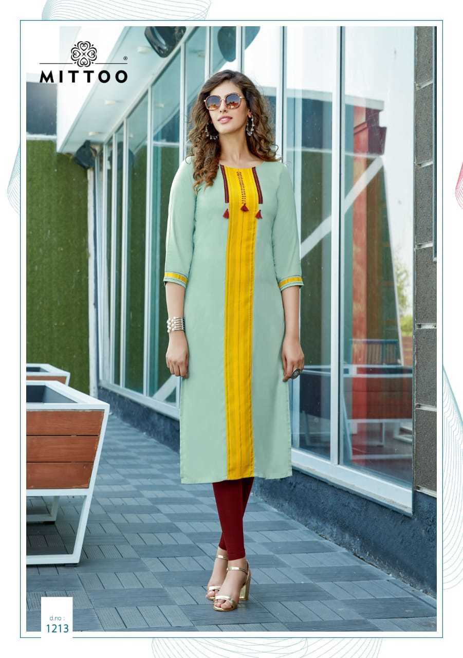 Palak Vol 24 - 14kg Heavy Rayon Kurtis, M(38)-xxxl(46), Embroidered 3-4th Sleeve, Quick Dry, Washable