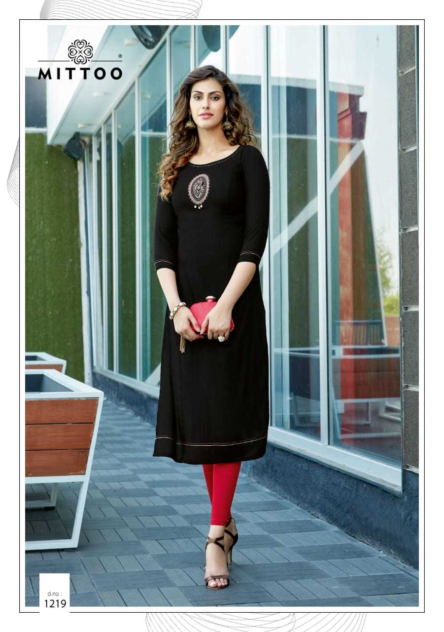 Palak Vol 24 - 14kg Heavy Rayon Kurtis, M(38)-xxxl(46), Embroidered 3-4th Sleeve, Quick Dry, Washable
