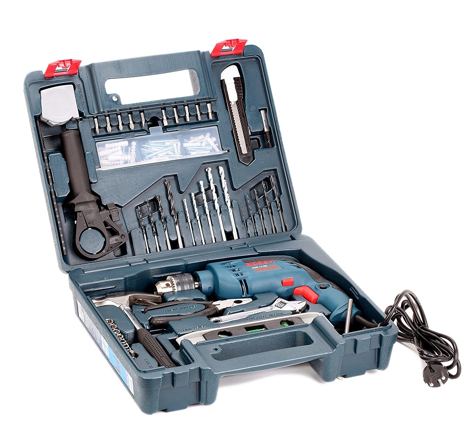 Blue Bosch Gsb 13re Impact Drill Kit