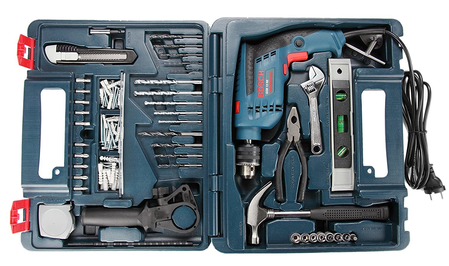 Blue Bosch Gsb 13re Impact Drill Kit