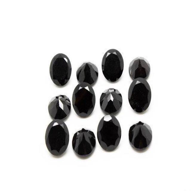 12mm Black Onyx Faceted Round Loose Gemstones Grade: Aaa