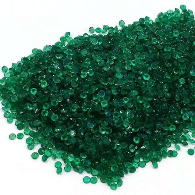 3mm Green Onyx Faceted Round Loose Gemstones Grade: Aaa