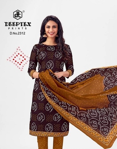 Deeptex Classic Chunari Vol 23 Printed Cotton Dress Material Catalog - Cotton Unstitched Top 2.50 Mtrs, Bottom 2.0 Mtrs, Dupatta 2.25 Mtrs | Multi Color, Casual Ethnic Wear, Washable, All Season Use