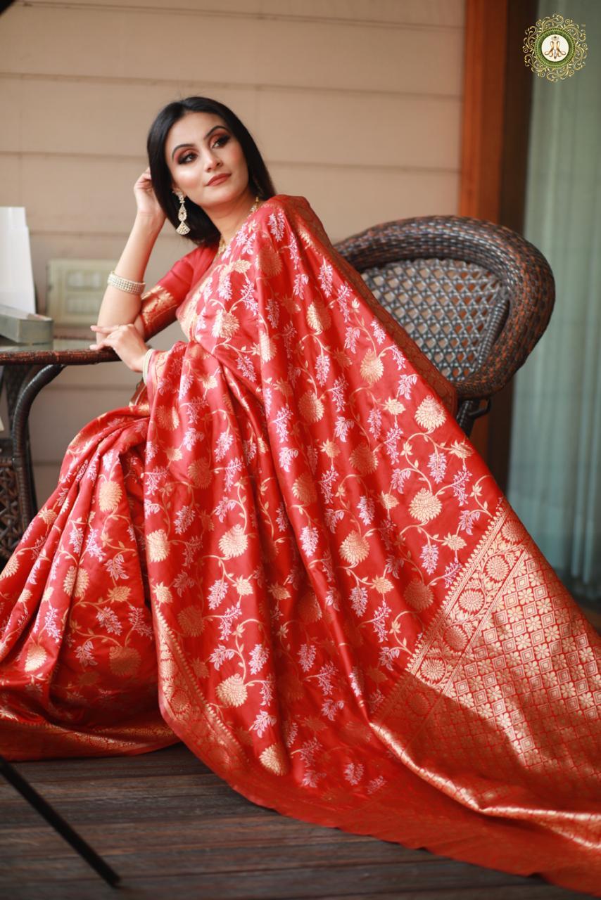 Ladies Fancy Saree - Multi Colour Banarasi Saree | Traditional Style For Rainy, Spring, Summer, And Winter Occasions - Bollywood Inspired