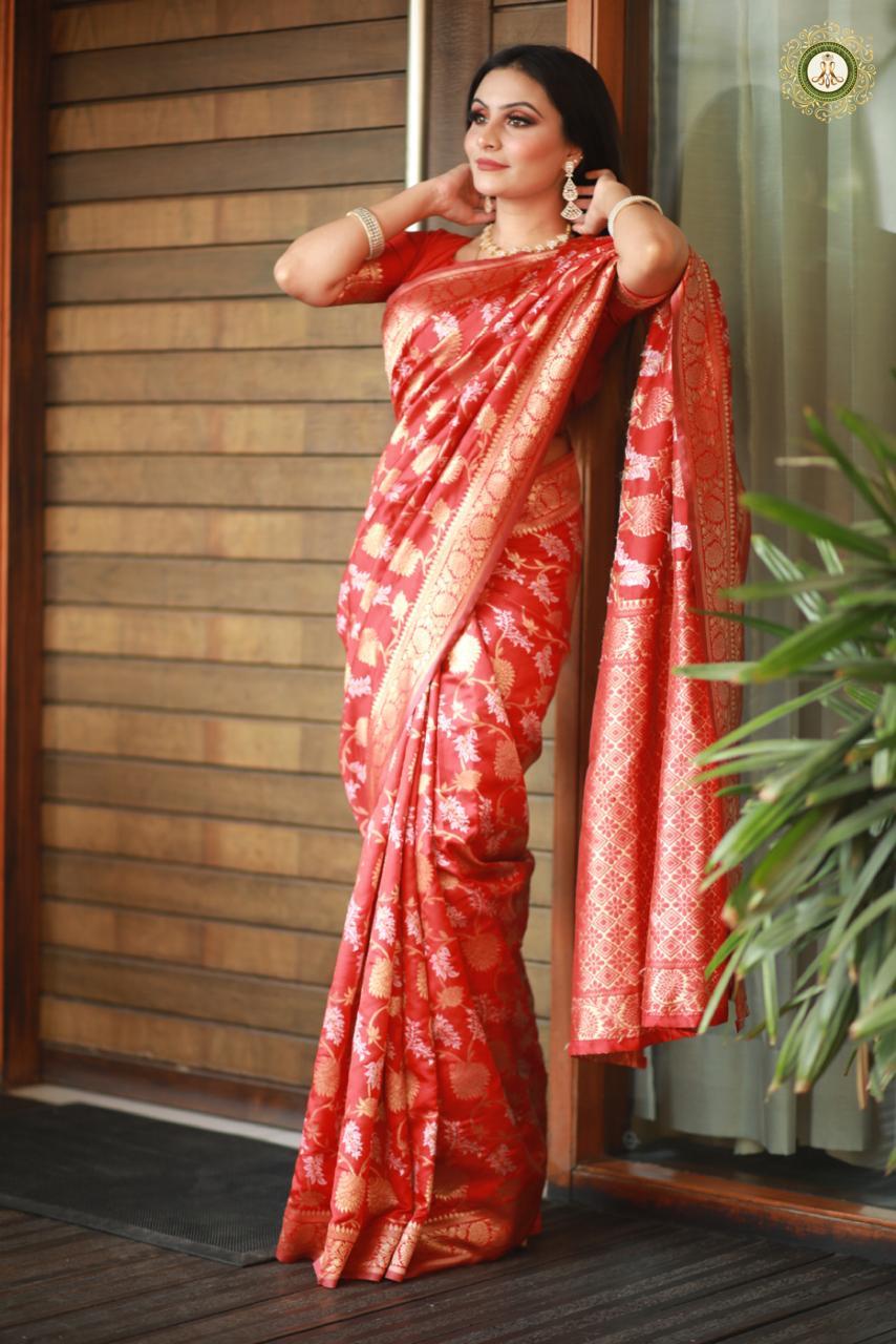 Ladies Fancy Saree - Multi Colour Banarasi Saree | Traditional Style For Rainy, Spring, Summer, And Winter Occasions - Bollywood Inspired