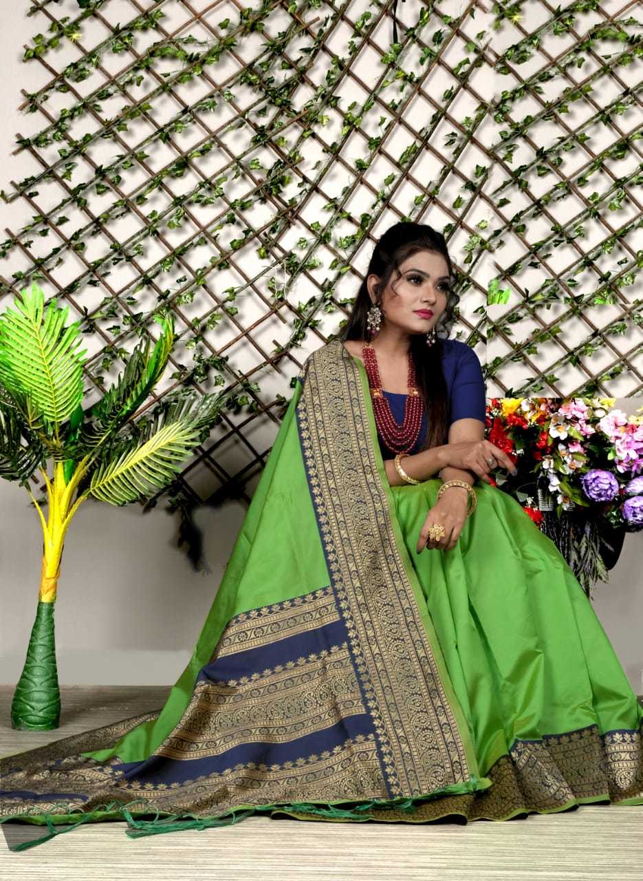 Ladies Lycra Saree - Beautiful Rich Pallu With All Over Jacquard Work | Multi Color, Traditional Style For All Seasons, Bollywood Elegance