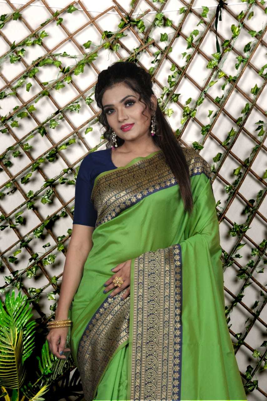 Ladies Lycra Saree - Beautiful Rich Pallu With All Over Jacquard Work | Multi Color, Traditional Style For All Seasons, Bollywood Elegance