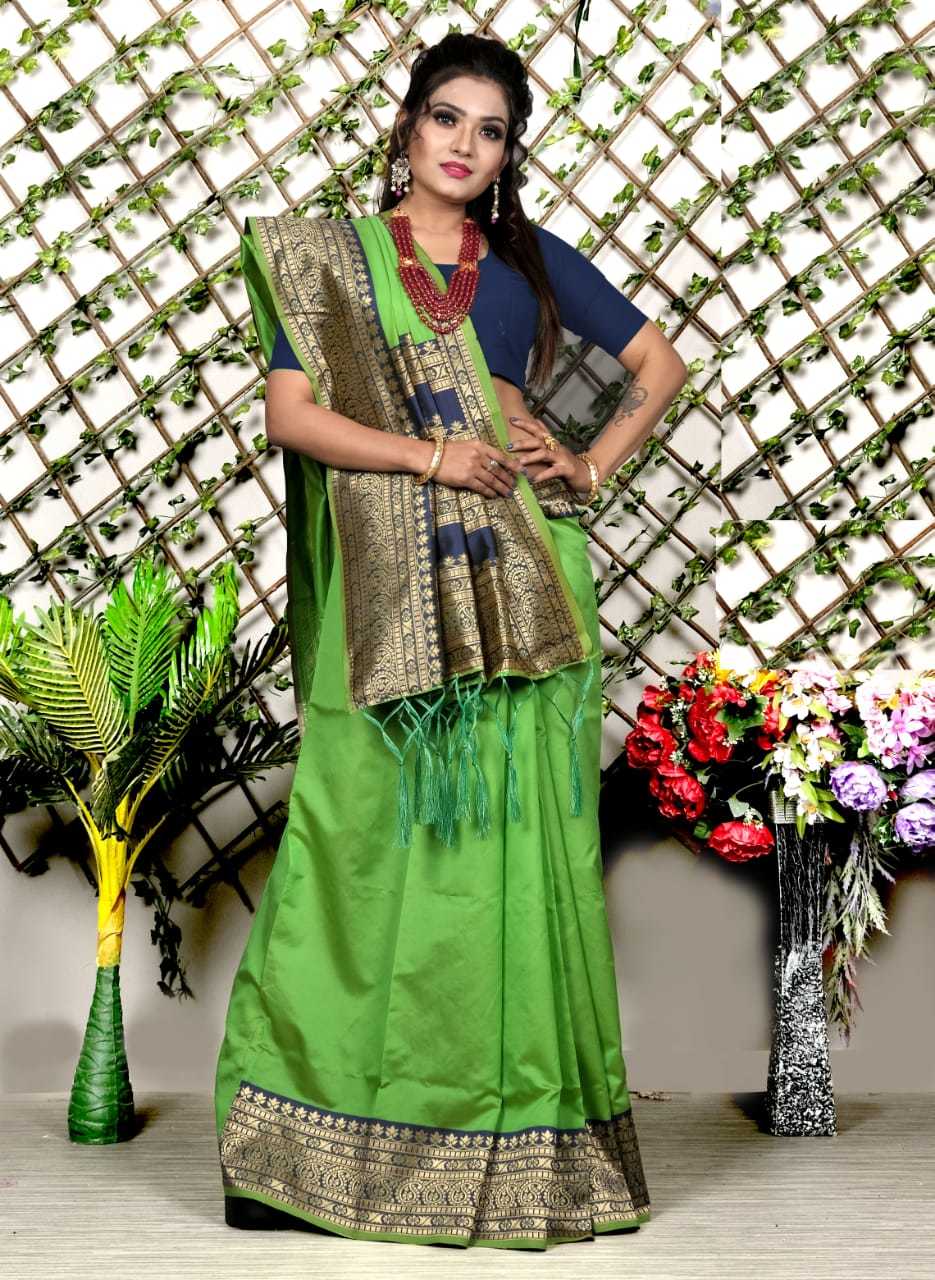 Ladies Lycra Saree - Beautiful Rich Pallu With All Over Jacquard Work | Multi Color, Traditional Style For All Seasons, Bollywood Elegance