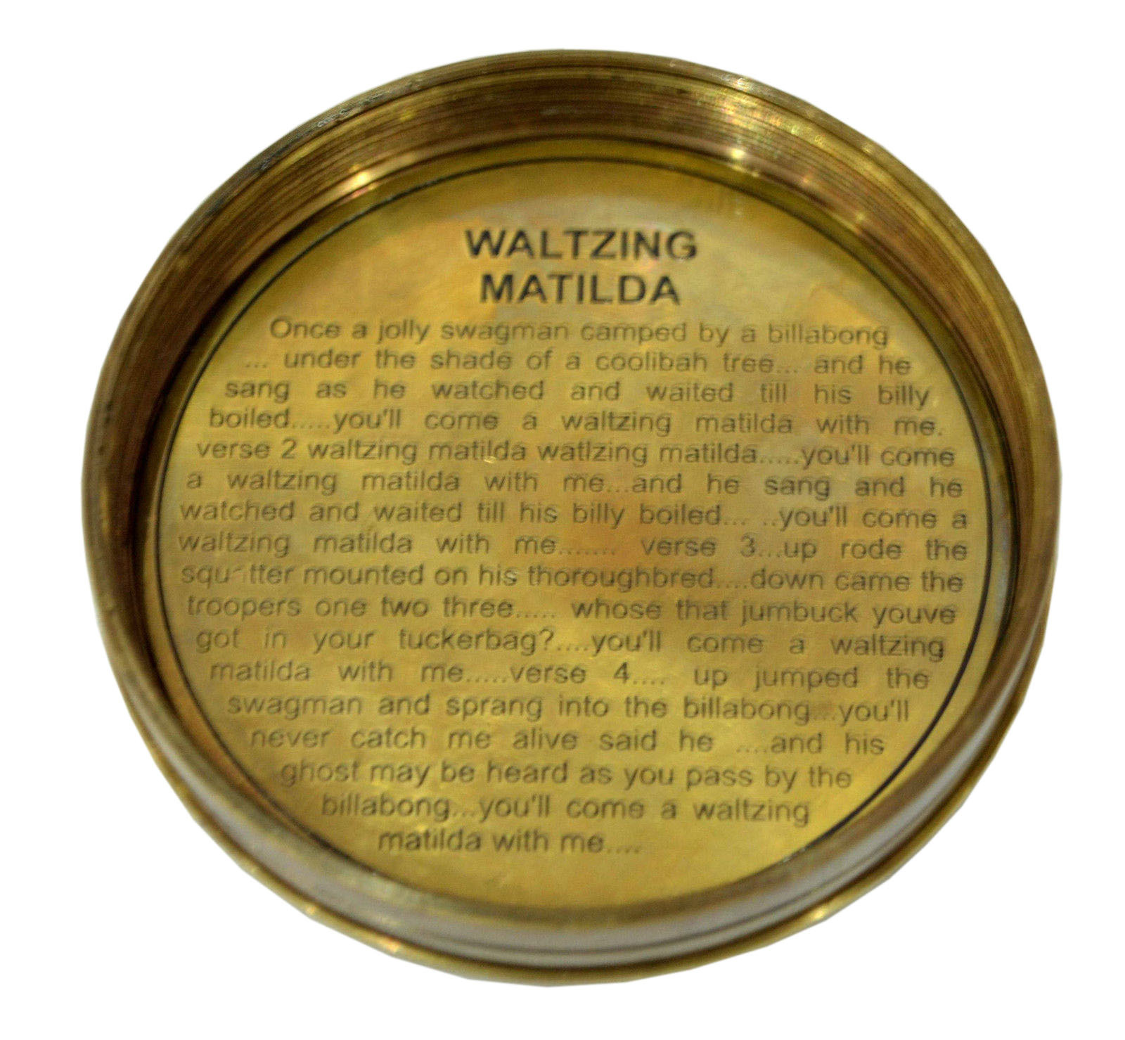 As Shown In Picture Jackob Boot Polish Antique Brass Compass