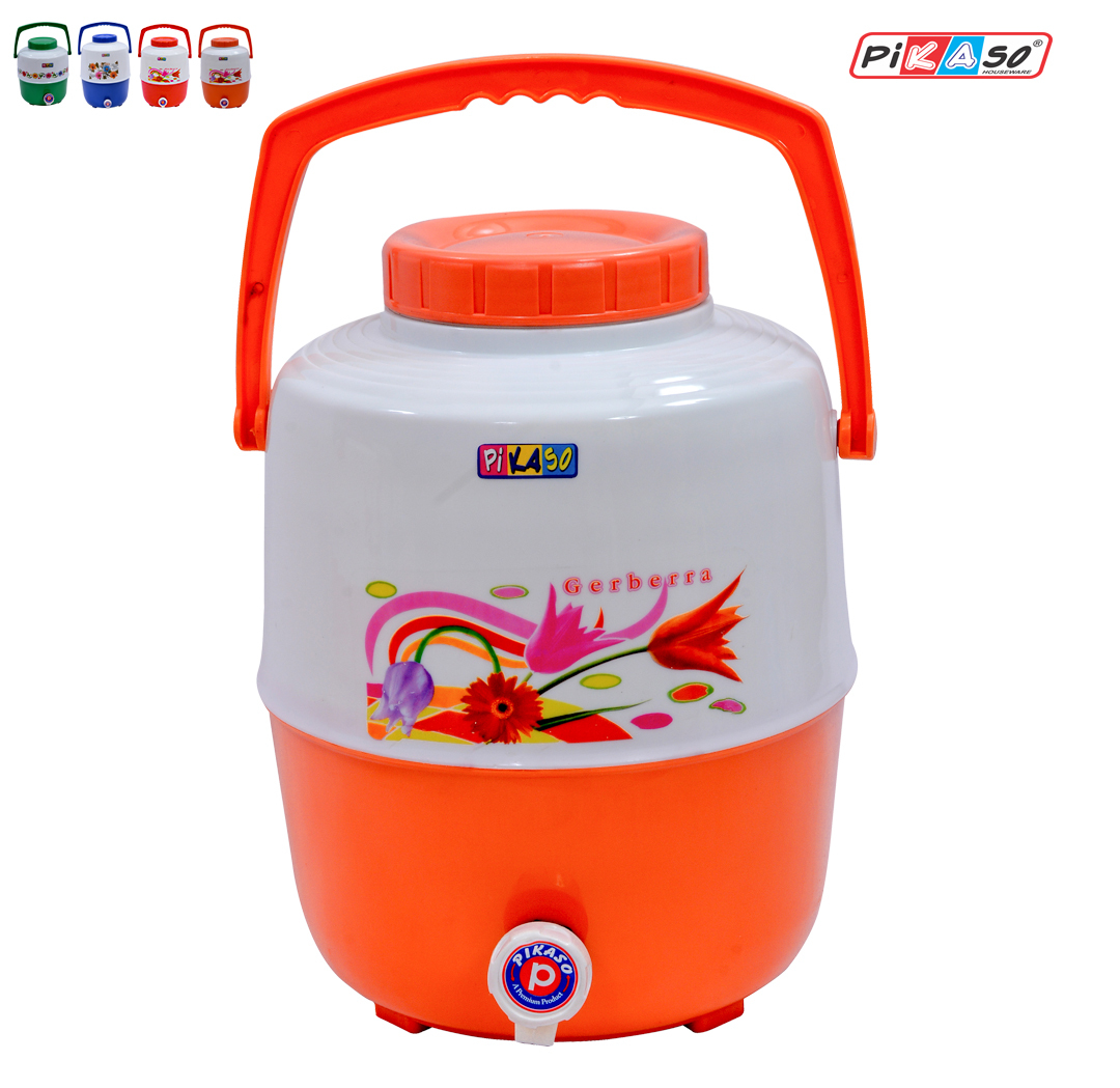 Maxicool 20 - Polypropylene Material, 20 Ltr Size, 444.5 X 279.4 X 266.7 Mm Dimensions, Available In Blue, Red, Green - Round Design, Wide Mouth For Easy Cleaning, Comfortable Handle