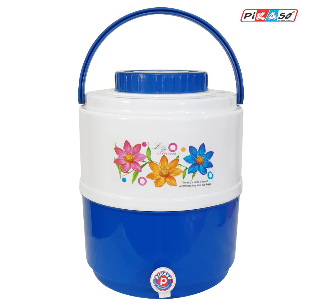 Maxicool 20 - Polypropylene Material, 20 Ltr Size, 444.5 X 279.4 X 266.7 Mm Dimensions, Available In Blue, Red, Green - Round Design, Wide Mouth For Easy Cleaning, Comfortable Handle