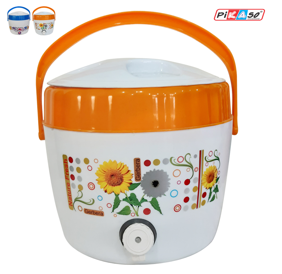 Maxicool 20 - Polypropylene Material, 20 Ltr Size, 444.5 X 279.4 X 266.7 Mm Dimensions, Available In Blue, Red, Green - Round Design, Wide Mouth For Easy Cleaning, Comfortable Handle