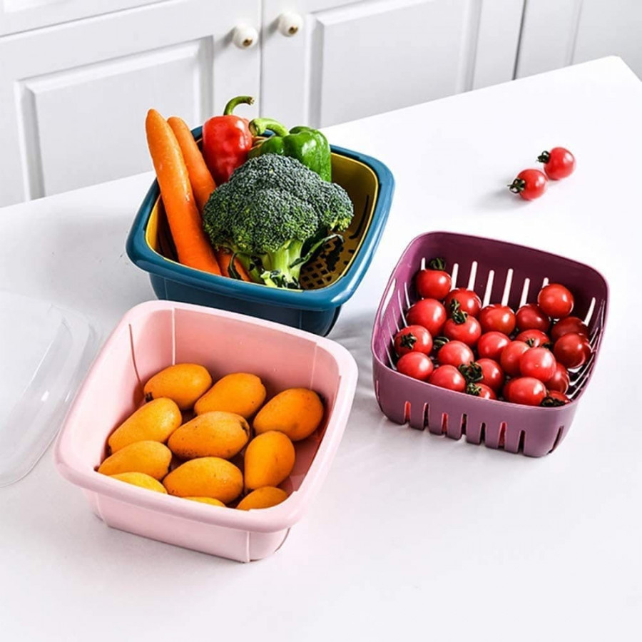 2 In 1 Multi Function Filter Basket Bowl Set