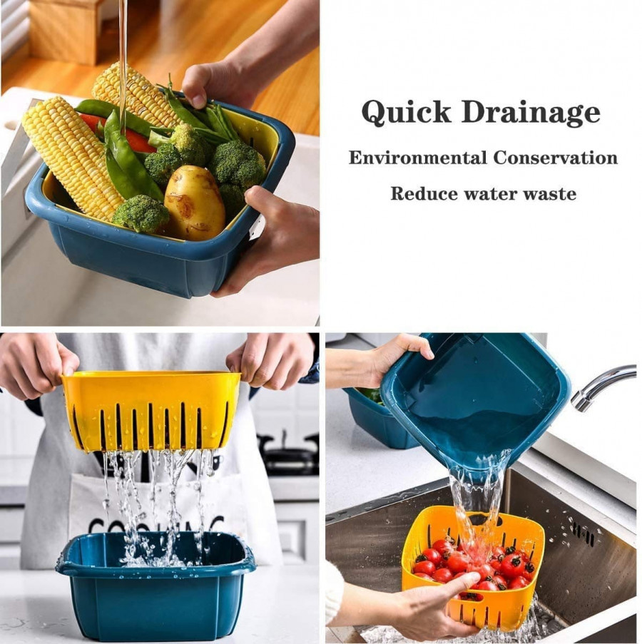 2 In 1 Multi Function Filter Basket Bowl Set