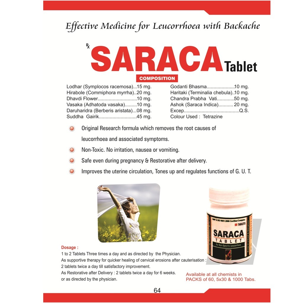Syrup Ayurvedic Herbs Tablet For Non Specific - Saraca Tablet