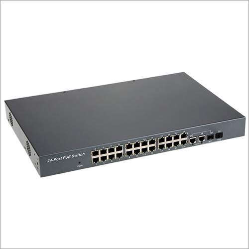 PoE Switch - Metal, Standard Networking Equipment Size, Matte Black | Power Over Ethernet Functionality, Multiple Ethernet Ports, Rack Mount or Desktop Mounting