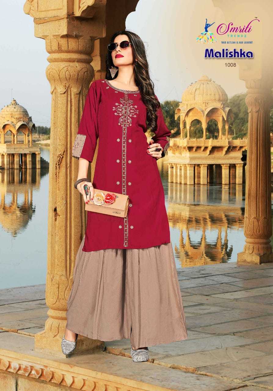 Dry Cleaning Malishka Designer Rayon Kurtis With Garara