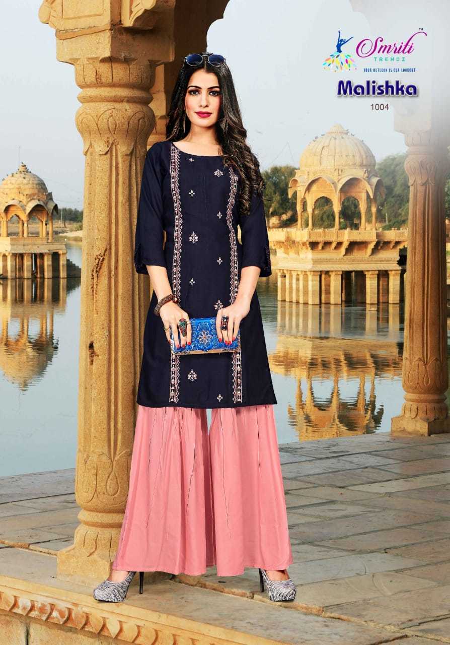 Dry Cleaning Malishka Designer Rayon Kurtis With Garara