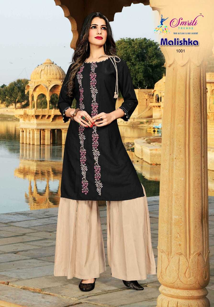 Dry Cleaning Malishka Designer Rayon Kurtis With Garara