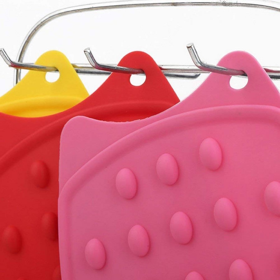 Iron Pad - Silicone Material, 27 X 14 Cm, Assorted Colors | Heat Resistant Up To 220â°c, Mat Finish, Iron-shaped Design For Surface Protection