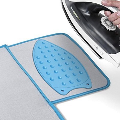 Iron Pad - Silicone Material, 27 X 14 Cm, Assorted Colors | Heat Resistant Up To 220â°c, Mat Finish, Iron-shaped Design For Surface Protection
