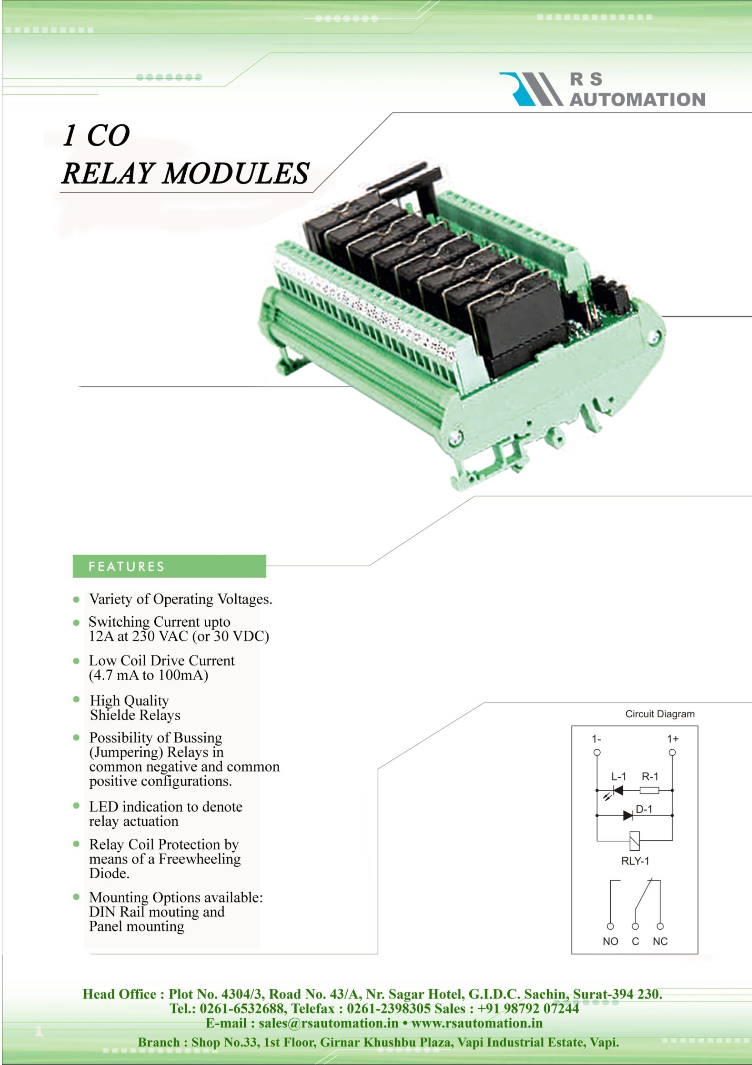 Relay Card - 4/8 Channel Spdt Omron G2rl-1, 12a Switching Current, Low Coil Drive Current, Din Rail And Panel Mounting, Io Interfacing, Plc Control Panel, 1 Year Warranty