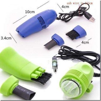Keybord Usb Vacuum - Abs Plastic, Compact Handheld, Black, 90cm Cord | Brush & Suction, Washable Filter, Low Noise Operation