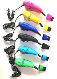 Keybord Usb Vacuum - Abs Plastic, Compact Handheld, Black, 90cm Cord | Brush & Suction, Washable Filter, Low Noise Operation