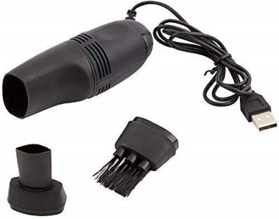 Keybord Usb Vacuum - Abs Plastic, Compact Handheld, Black, 90cm Cord | Brush & Suction, Washable Filter, Low Noise Operation