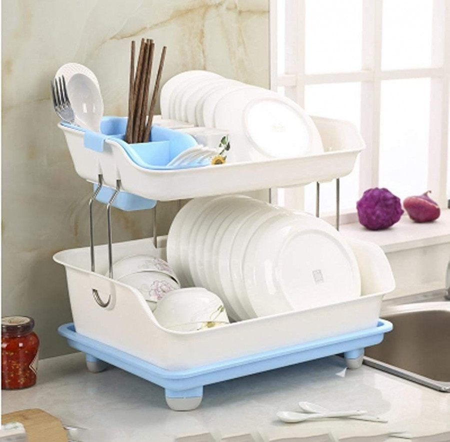 Premium 2 Tier Dish Drainer Rack