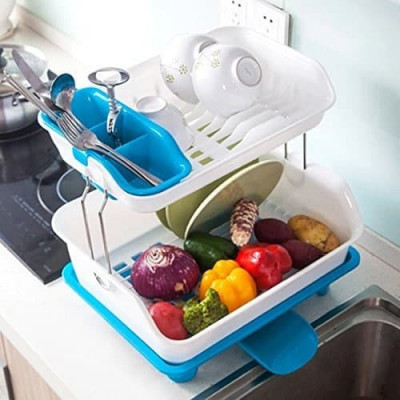 Premium 2 Tier Dish Drainer Rack