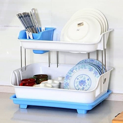 Premium 2 Tier Dish Drainer Rack