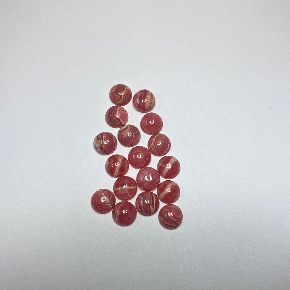 4mm Rhodochrosite Round  Cabochon Loose Gemstones Grade: Aaa