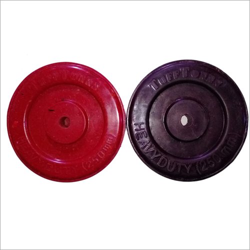 Polymer Wheel - 8X2.5 Inch Red Swivel Caster | High Load Capacity 100-500 kg, With Bracket Assembly, Soft Mark-Free Movement