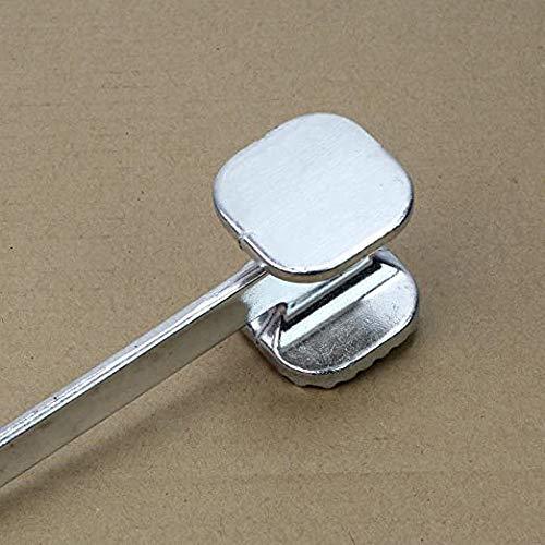 Meat Hammer - Stainless Steel, 23cm, Black & Silver | Dual-sided Tenderizer, Ergonomic Non-slip Handle, Dishwasher Safe