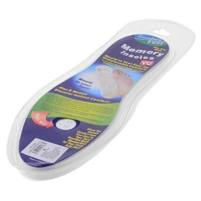 Memory Insoles - Memory Foam, Universal Trim-to-fit, Grey | Shock Absorption, Antimicrobial, Flexible, High Breathability