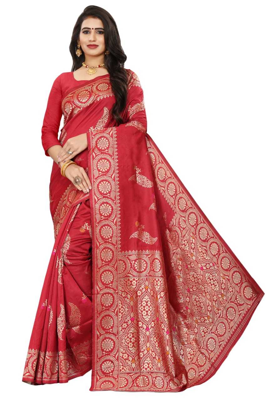 Ladies Modern Bridal Saree - Lichi Silk Fabric, 5.5 Meters Length, Multi Color, Jaquard Work | Traditional Style, Suitable For All Seasons