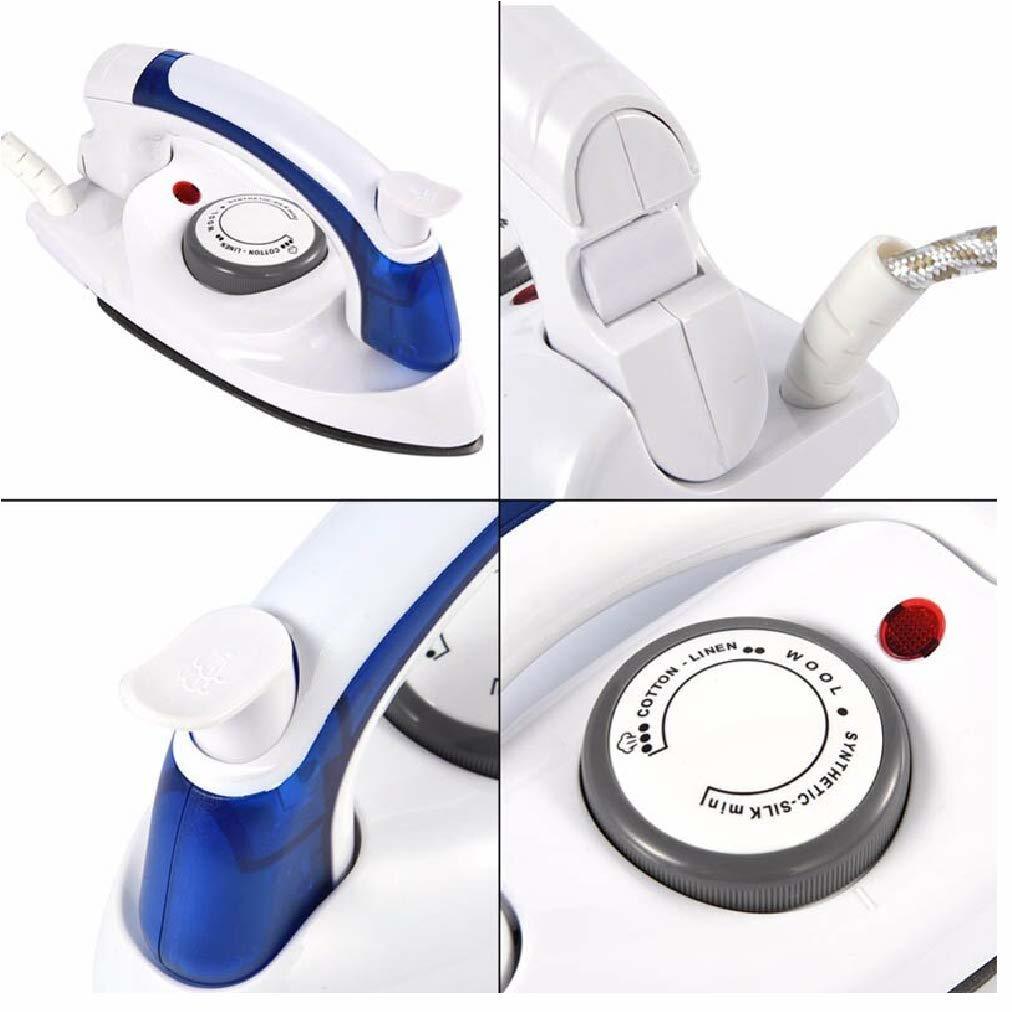 Travel Iron - Non-stick Soleplate, 15x10x6 Cm, White | 800w Power, Variable Temperature, Spray Mist Feature, Flat Folding Handle