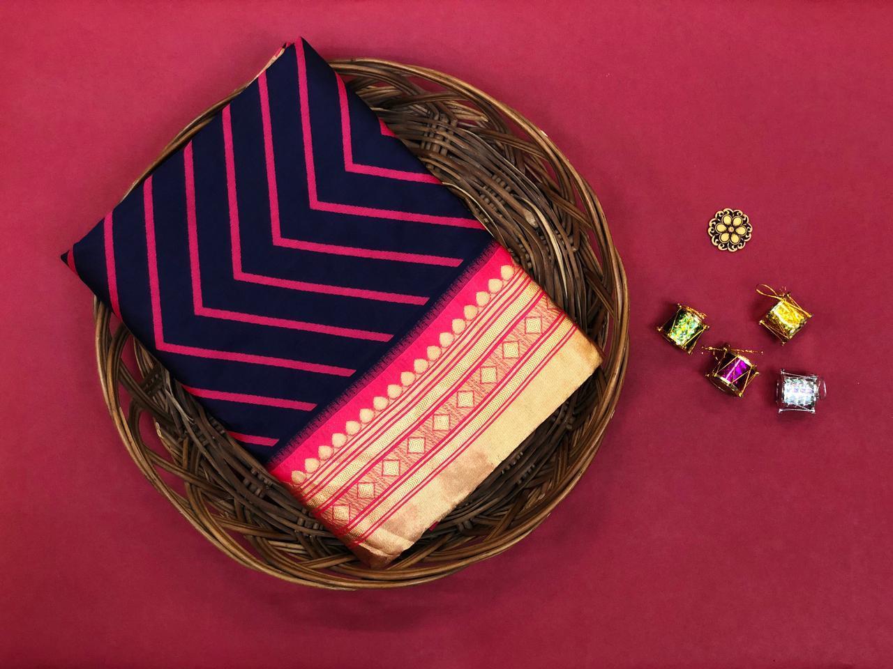 Ladies Soft Lichi Silk Saree - Beautiful Rich Pallu & All Over Jacquard Work | Multi Color, Traditional Style For All Seasons