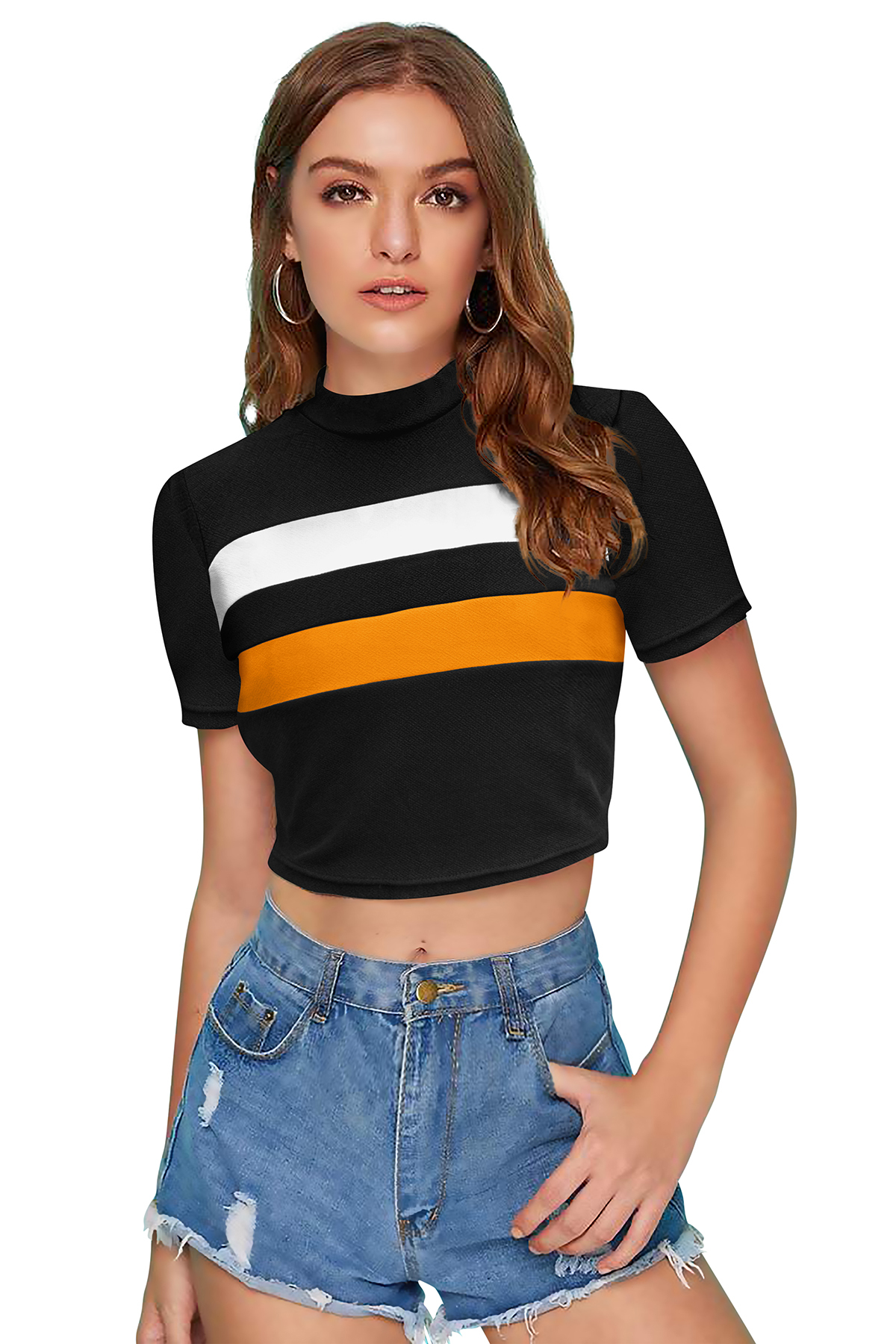 Red And Yellow Designer Fancy Tops