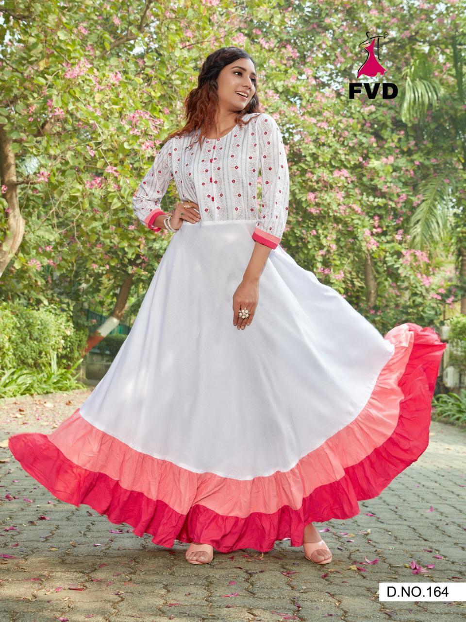 London Dreams - Long Ethnic Gown With 6.5 Mtr Ghera, Rayon Foil Print Fabric, Available In L To Xxl Sizes, Features Beads And Embroidery, Breathable And Uv Resistant
